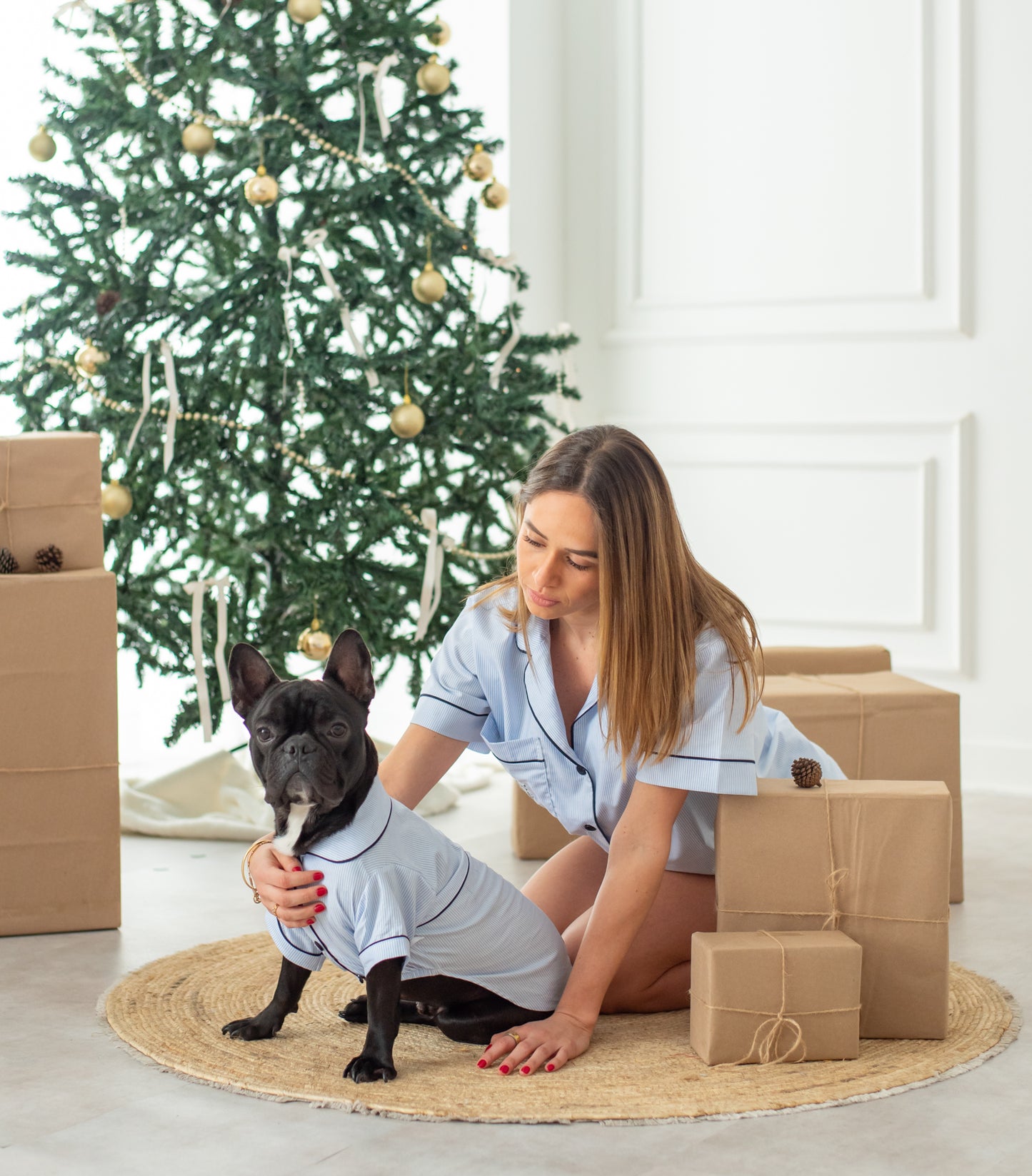 Pijama Cozy Paws Celeste (para humanas)