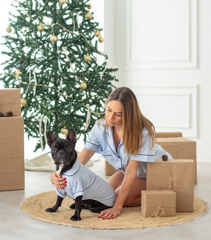 Pijama Cozy Paws Celeste (para humanas)