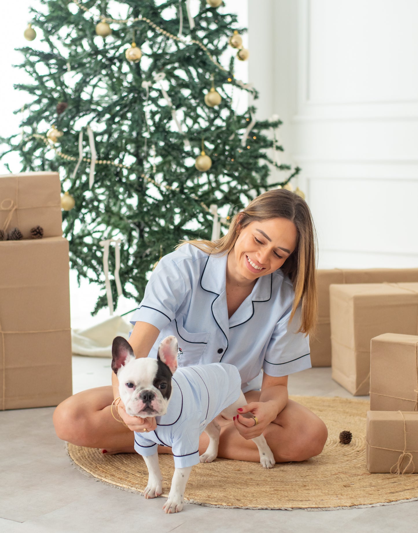 Pijama Cozy Paws Celeste (para humanas)