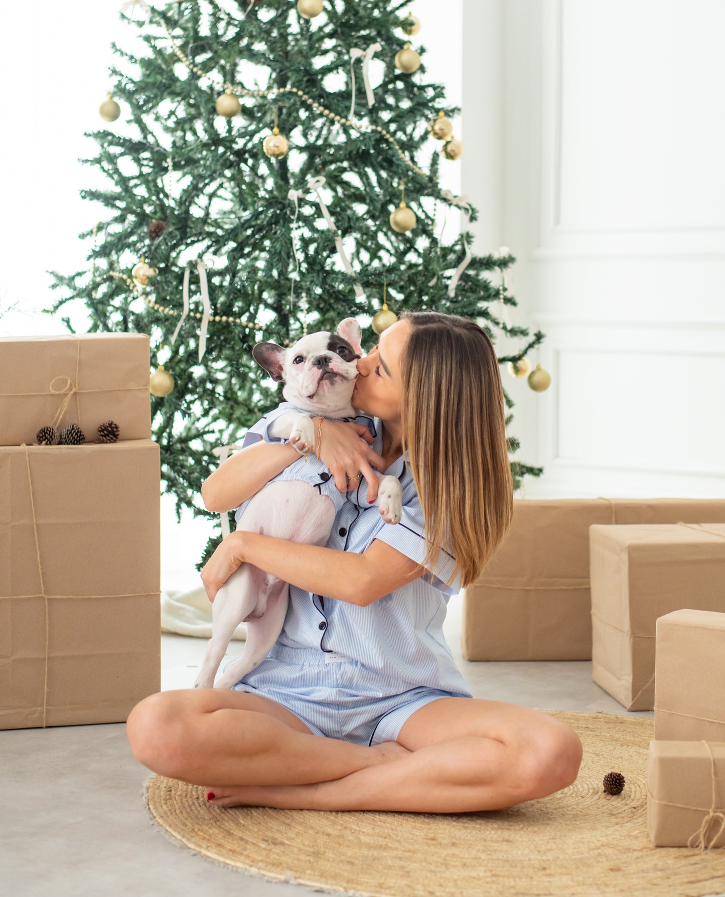 Pijama Cozy Paws Celeste (para humanas)